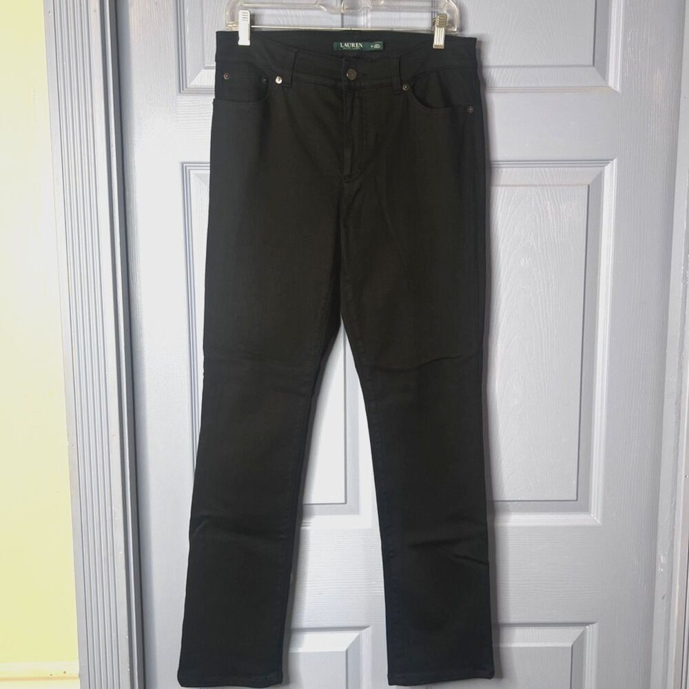 Lauren Ralph Lauren Black‎ Premier Straight Leg Jeans Size 10 Basic Staple Jean